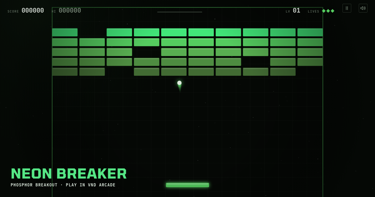 NEON BREAKER — Break the phosphor wall.